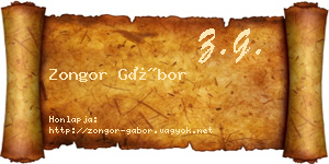 Zongor Gábor névjegykártya